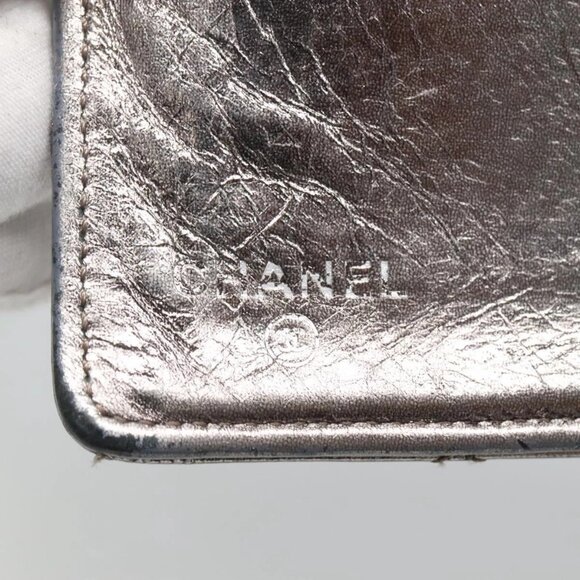 CHANEL 2.55 Matelasse Long Wallet Leather Silver CC - Picture 13 of 16